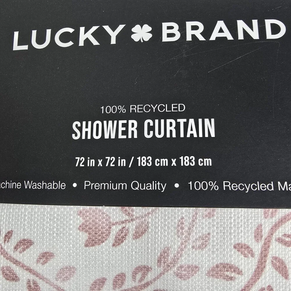 Lucky Brand Shower Curtain Watercolor Meadow Flowers Clove Medallion 72